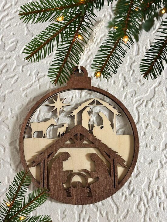 Ziemassvētku dekors, koka